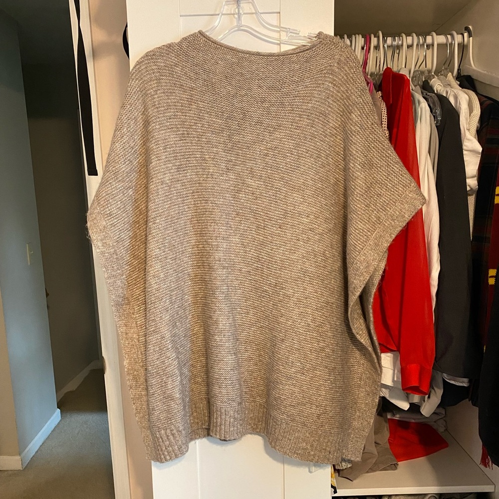 Warm poncho like sweater